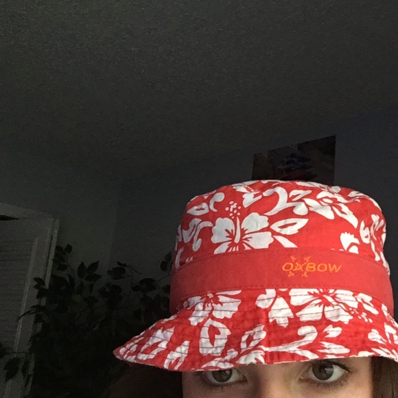 Oxbow Red Floral Bucket Hat 